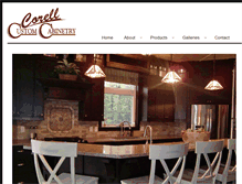 Tablet Screenshot of corellcustomcabinetry.com